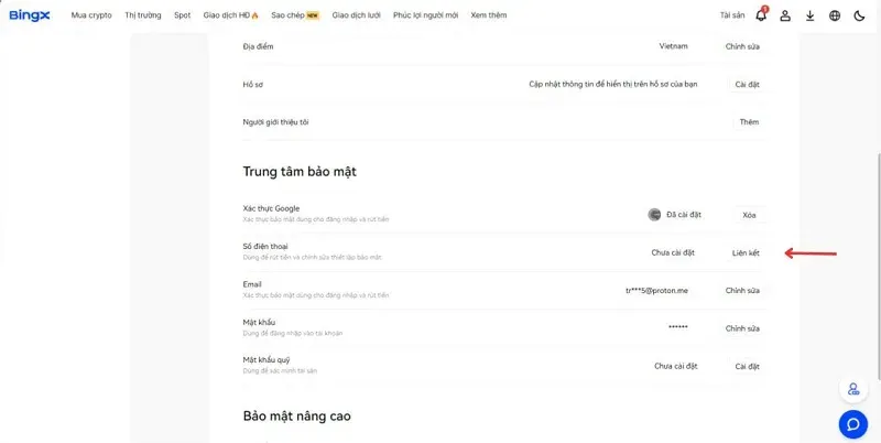 Bảo mật với số điện thoại