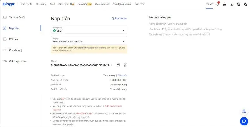 Hướng dẫn cách nạp tiền sàn BingX chi tiết và mới nhất 2024 Nạp tiền sàn BingX qua trang web