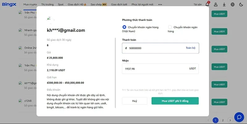 Hướng dẫn cách nạp tiền sàn BingX chi tiết và mới nhất 2024 Hướng dẫn cách giao dịch P2P trên sàn BingX