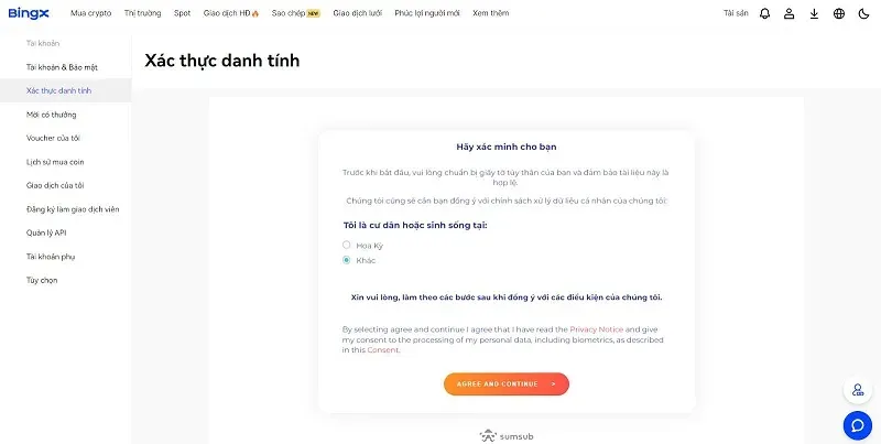 Hướng dẫn xác minh danh tính KYC trên sàn BingX
