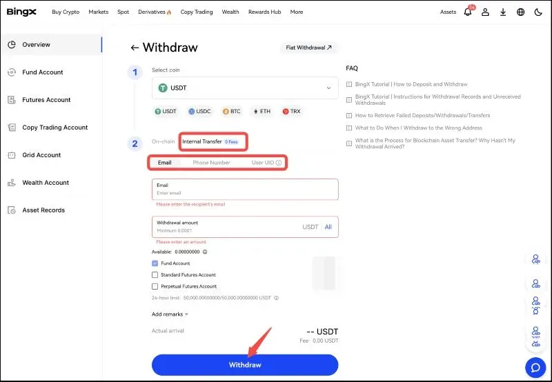 Hướng dẫn cách nạp tiền sàn BingX chi tiết và mới nhất 2024 Cách rút tiền sàn BingX qua trang web