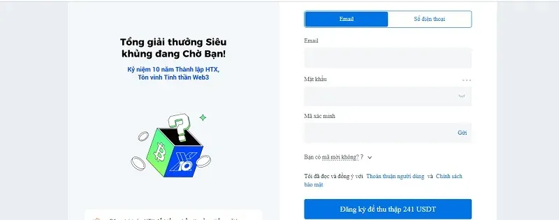 Hướng dẫn cách đăng ký sàn Huobi (HTX) chi tiết nhất 2024 Hướng dẫn cách đăng ký sàn Huobi trên máy tính