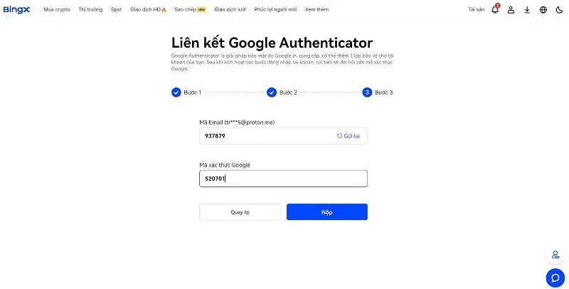 Hướng dẫn cài đặt bảo mật khi mở tài khoản sàn BingX