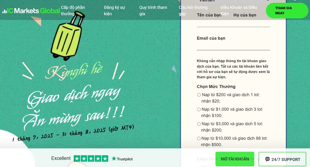 Chào đón Hè 2025 Ic Markets