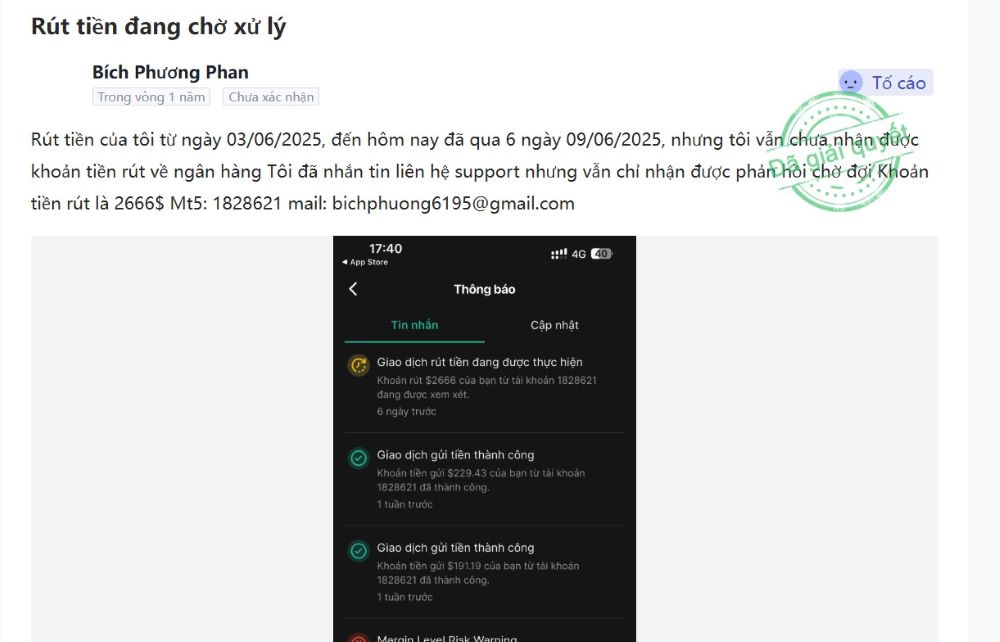Khi không rút được tiền là dấu hiệu scam rõ ràng nhất Sàn Iux Scam