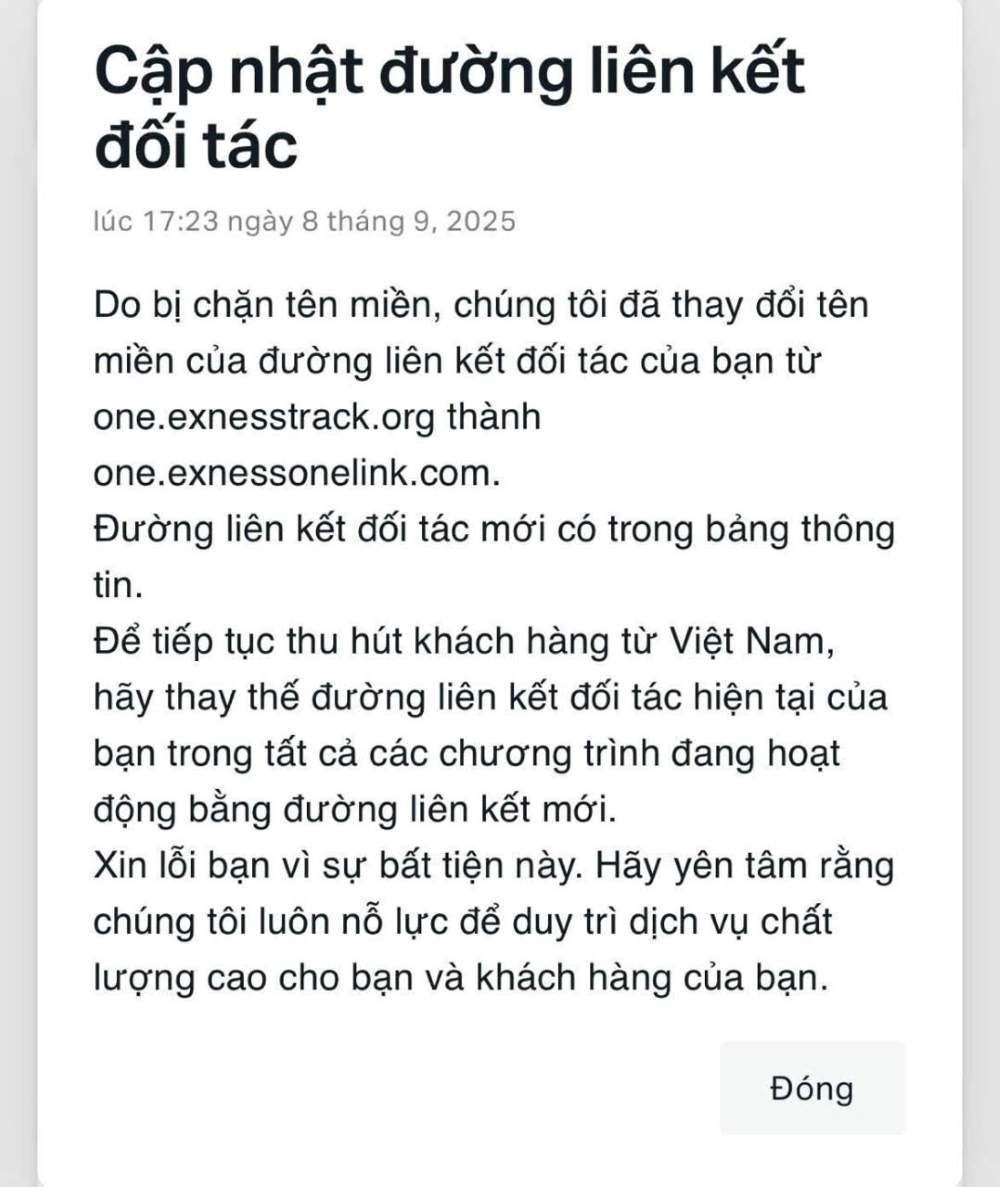 Exness đổi link đối tác 2025: Cập nhật quan trọng cho IB và affiliate Exness đổi Link
