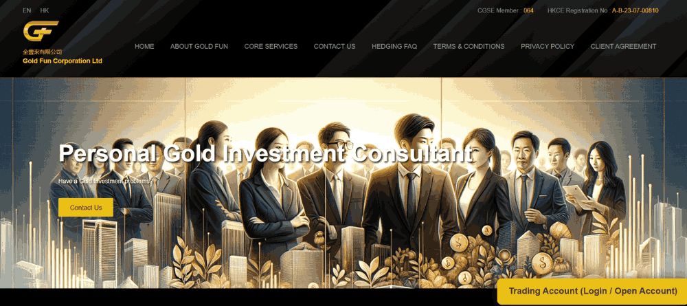 Sàn Gold Fun Corporation Ltd có uy tín không? Đánh giá chi tiết từ A–Z Sản Phẩm Giao Dịch Gold Fun