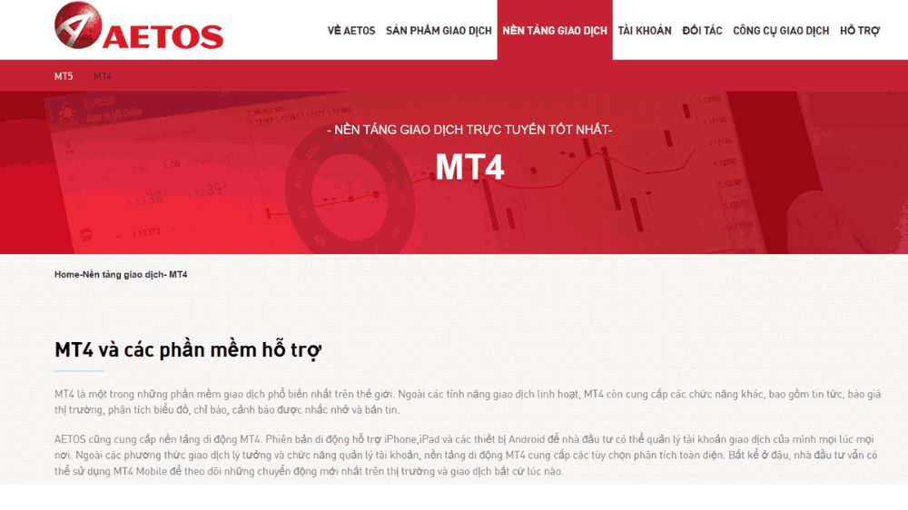 Sàn AETOS là gì? Đánh giá toàn diện về phí giao dịch và uy tín 2025 Loại Tài Khoản Sàn Aetos