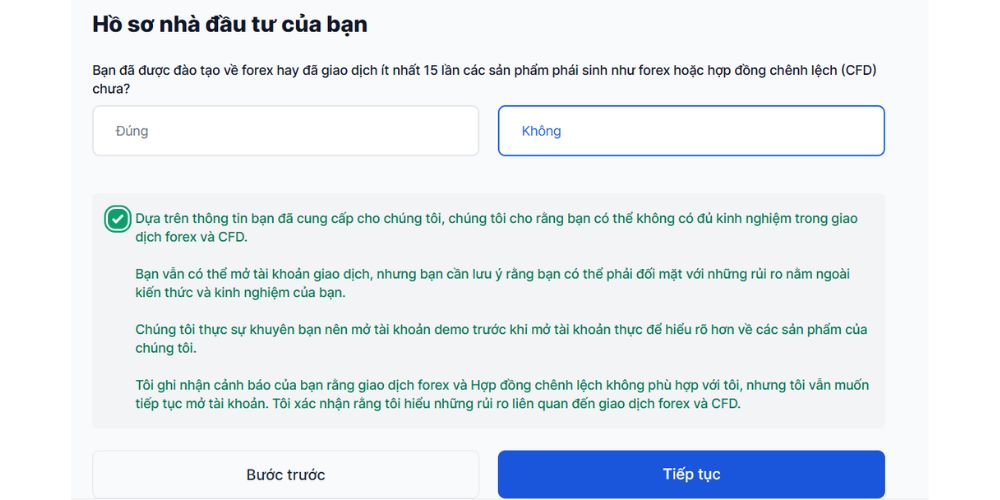 Câu hỏi về kinh nghiệm giao dịch