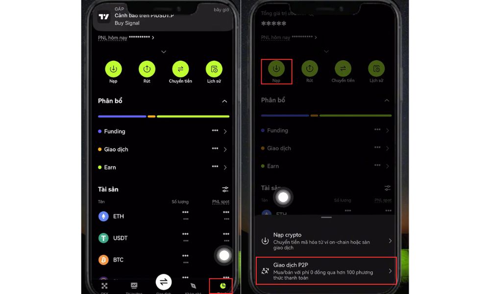Chọn giao dịch qua P2P