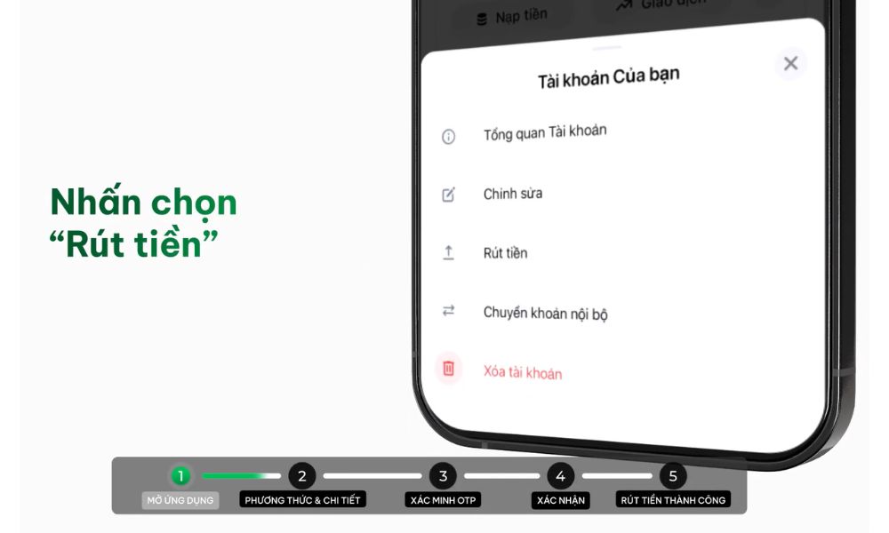 Chọn rút tiền Valetax