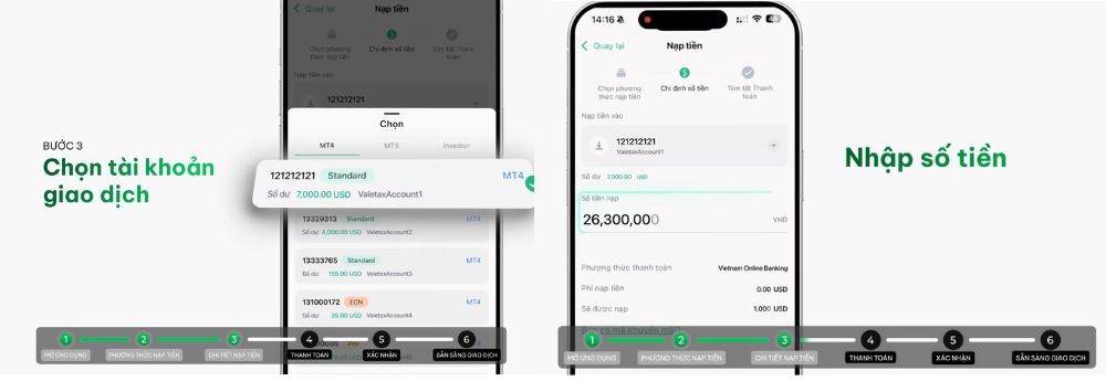 Chọn tài khoản giao dịch phù hợp