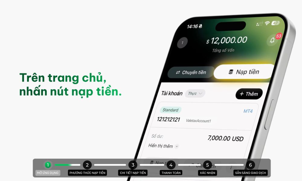 Đăng nhập vào tài khoản Valetax