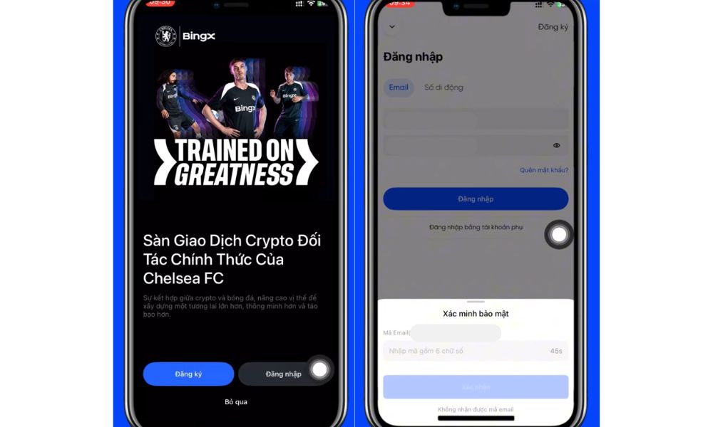 Đăng nhập với tài khoản vừa tạo