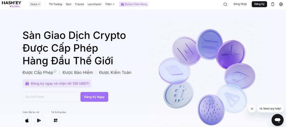 Sàn HashKey có lừa đảo không? Đánh giá chi tiết từ A–Z với Traderviet Giao diện Website sàn Hashkey