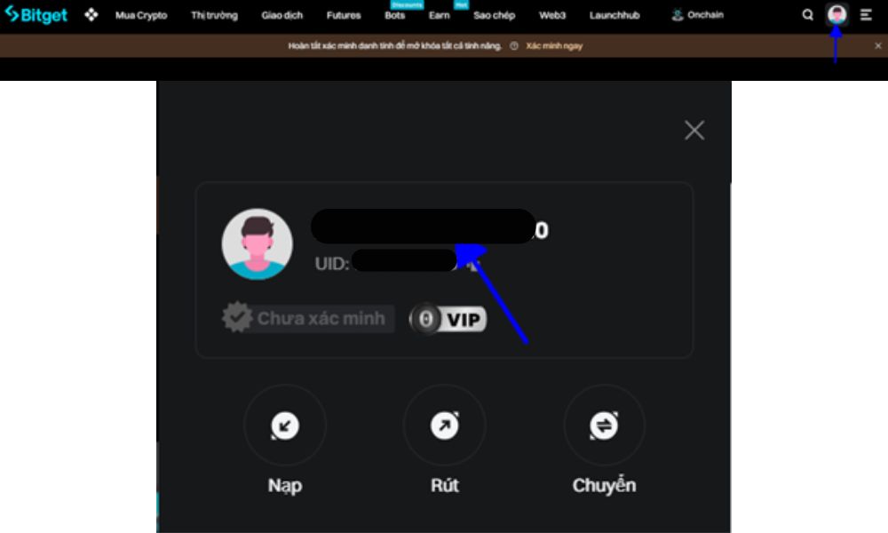 Hướng dẫn đăng ký Backcom sàn Bitget, tối ưu lợi nhuận cho nhà đầu tư Hồ sơ tài khoản sàn Bitget