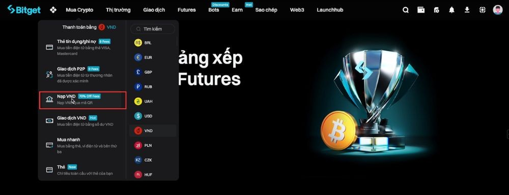 Nạp tiền qua VietQR