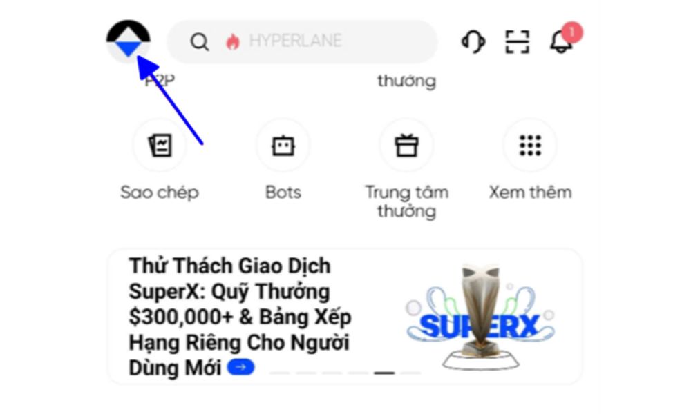 Backcom BingX là gì? Cơ chế hoàn phí cho trader mới và chuyên nghiệp Nhấn vào biểu tượng hồ sơ