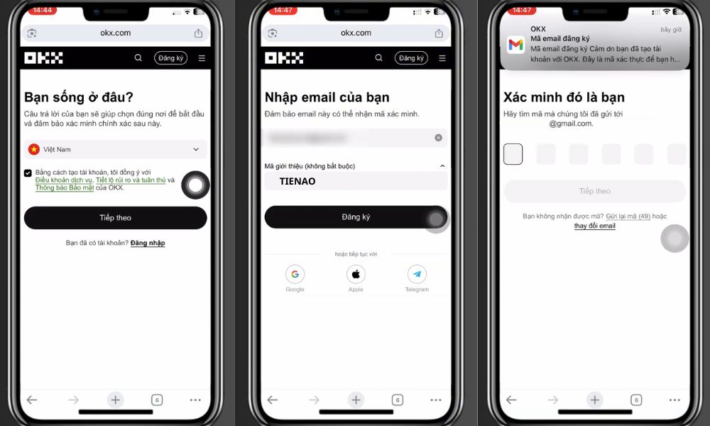 Nhập thông tin ban đầu