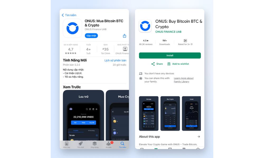 Tải ứng dụng Onus