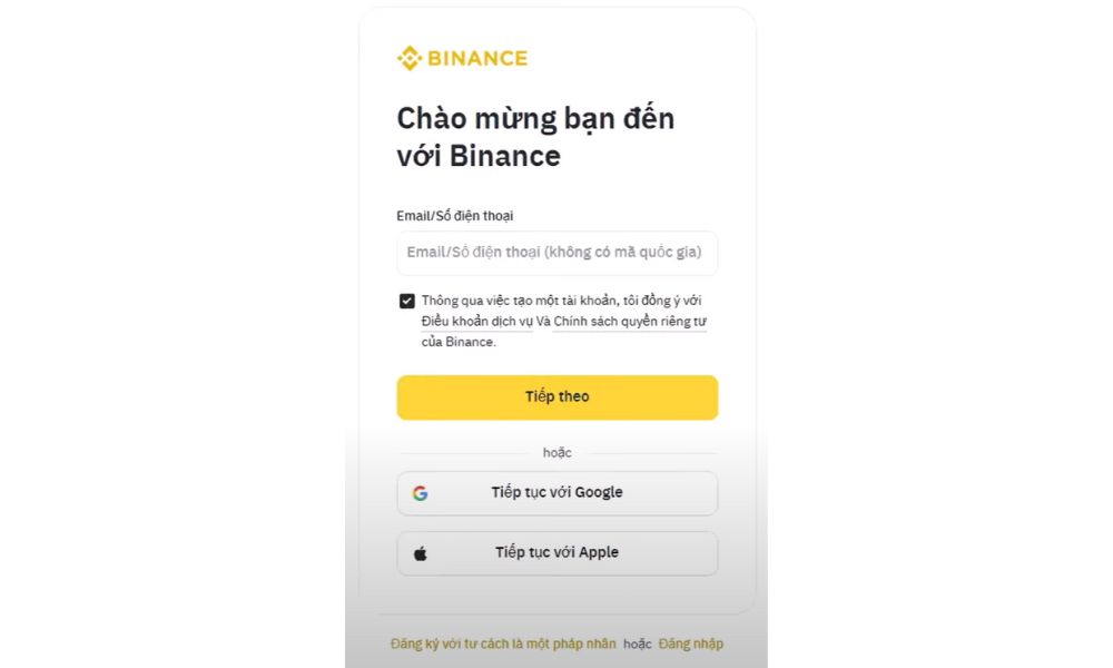 Truy cập vào link đăng ký