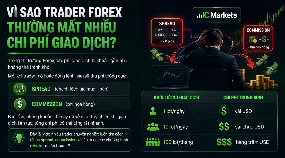 Hướng dẫn các bước nhận hoàn phí IC Markets khi giao dịch Forex Vì Sao Trader Mất Nhiều Phí