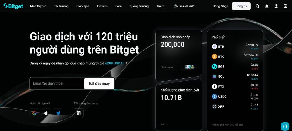 Sàn Bitget là gì? Đánh giá sàn giao dịch phái sinh crypto hàng đầu Website sàn Bitget