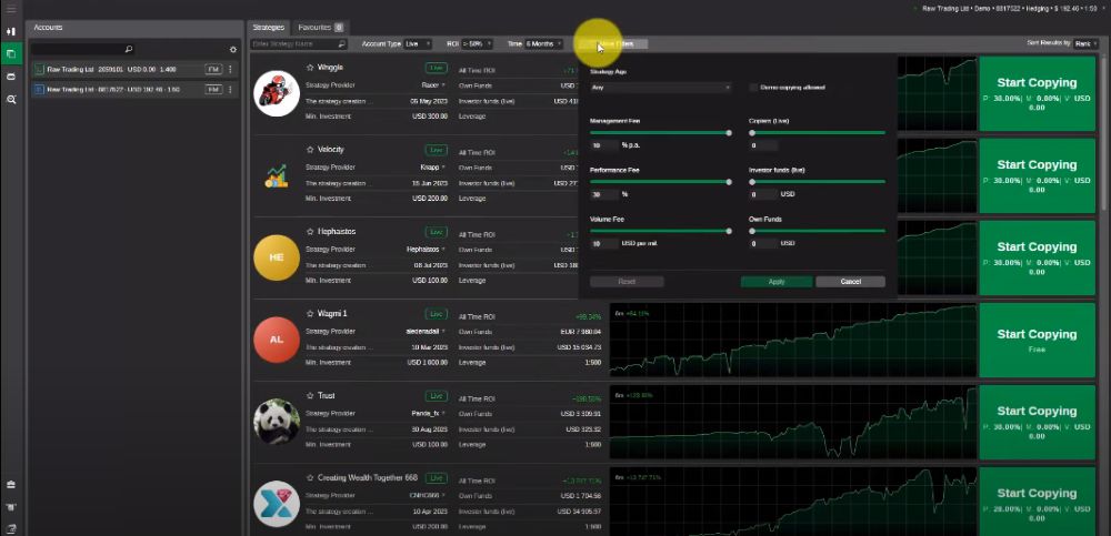 Hướng dẫn copytrade cTrader IC Markets chi tiết cho người mới Lựa Chọn Chiến Lược Copy Trade Ctrader