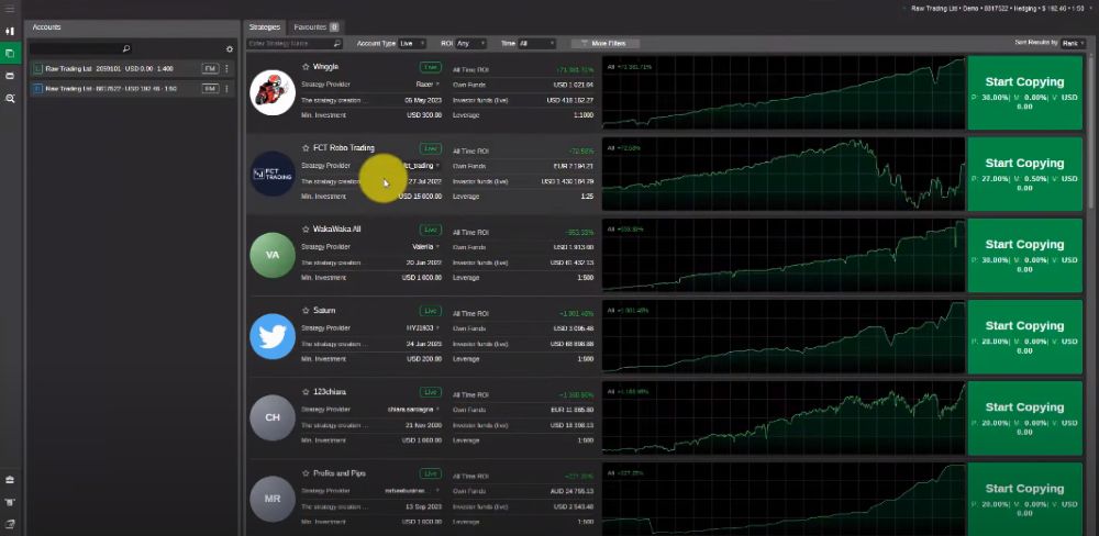 Hướng dẫn copytrade cTrader IC Markets chi tiết cho người mới Mở Mục Copy Trade Ctrader