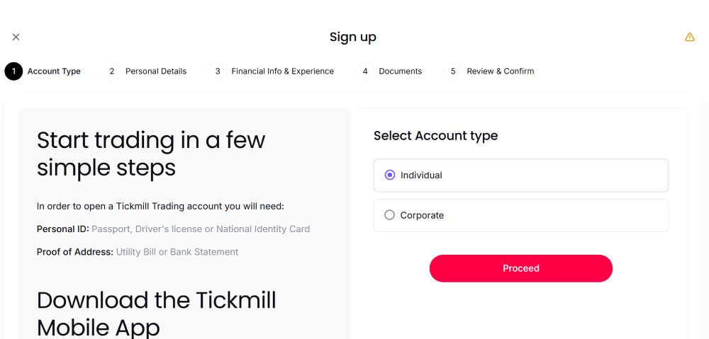 đăng Ký Tài Khoản Sàn Tickmill